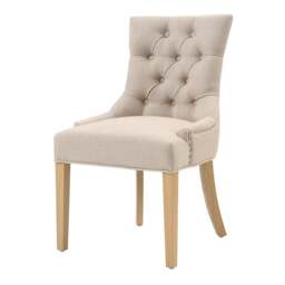 Primrose Upholstered Button Back Dining Chair - Stone - The Cotswold Company - thumbnail 3