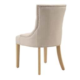 Primrose Upholstered Button Back Dining Chair - Stone - The Cotswold Company - thumbnail 4