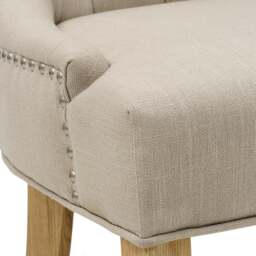 Primrose Upholstered Button Back Dining Chair - Stone - The Cotswold Company - thumbnail 6
