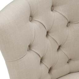 Primrose Upholstered Button Back Dining Chair - Stone - The Cotswold Company - thumbnail 5