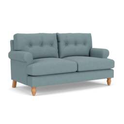 Large 2 Seater Sofa - Sky Blue - House Linen Mix - Talbot - The Cotswold Company - thumbnail 1