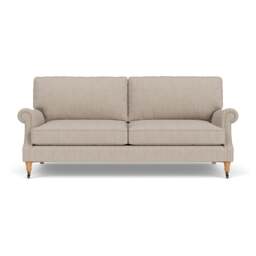 4 Seater Sofa - Natural - Luxury Italian Linen - Taylor High Back - The Cotswold Company - thumbnail 2