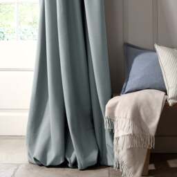 Curtain Pair 117x137cm - Apsley Pale Duck Egg - The Cotswold Company - thumbnail 2