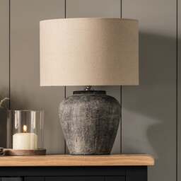Briary Grey Table Lamp - Home Accessories - The Cotswold Company - thumbnail 5