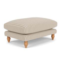 Foot Stool - Sage - Kingham Stripe - Emily - The Cotswold Company