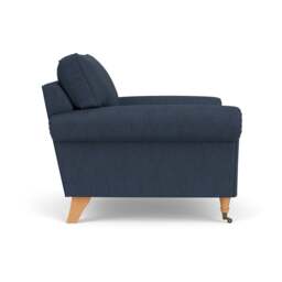 Armchair - Indigo - Luxury Italian Linen - Osbourne - The Cotswold Company - thumbnail 3