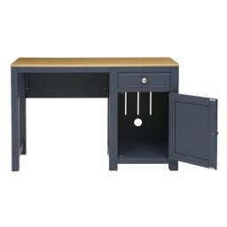 Chalford Inky Blue Single Pedestal Desk - The Cotswold Company - thumbnail 4