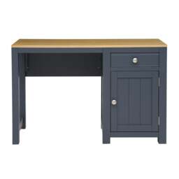 Chalford Inky Blue Single Pedestal Desk - The Cotswold Company - thumbnail 3