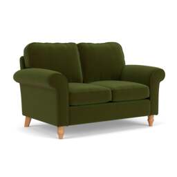 2 Seater Sofa - Forest Green - Matt Velvet - Hurley - The Cotswold Company - thumbnail 1
