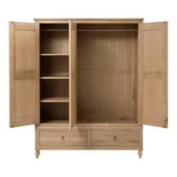 Elkstone Mellow Oak Triple Wardrobe - The Cotswold Company - thumbnail 4