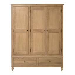Elkstone Mellow Oak Triple Wardrobe - The Cotswold Company - thumbnail 3