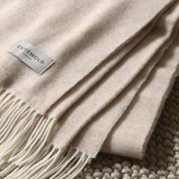 Throw With Cashmere Natural - Home Accessories - The Cotswold Company