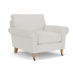 Armchair - Grey - Broadway Stripe - Osbourne - The Cotswold Company - thumbnail 1