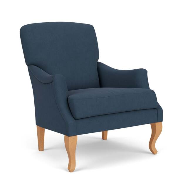 Armchair - Indigo - House linen mix - Elsie - The Cotswold Company - image 1