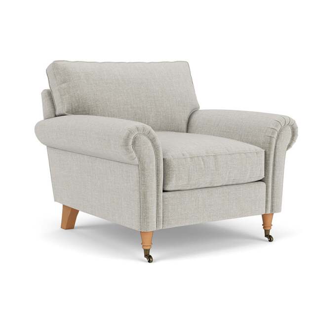 Armchair - Grey Mist - Eco Chenille - Osbourne - The Cotswold Company - image 1
