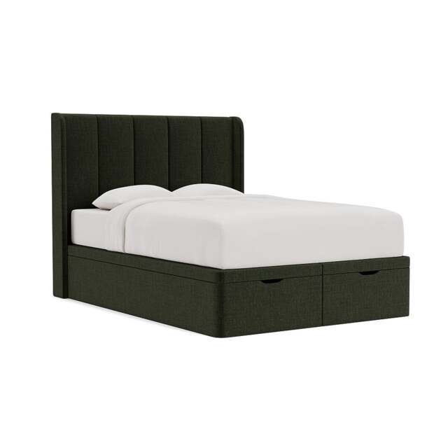 King Size Ottoman Storage Bed - Moss - Eco Chenille - Parker - The Cotswold Company - image 1