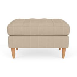 Foot Stool - Natural - Compton Stripe - Saxon Small - The Cotswold Company - thumbnail 2