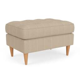 Foot Stool - Natural - Compton Stripe - Saxon Small - The Cotswold Company - thumbnail 1