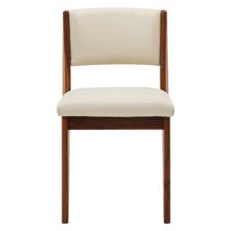 Halford Walnut Leather Dining Chair - The Cotswold Company - thumbnail 3