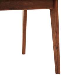 Halford Walnut Leather Dining Chair - The Cotswold Company - thumbnail 7