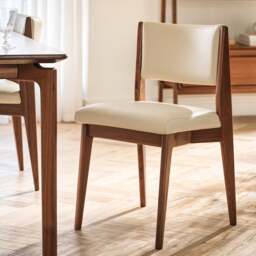 Halford Walnut Leather Dining Chair - The Cotswold Company