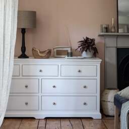 Fairford Soft White 7 Drawer Wide Chest - The Cotswold Company