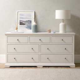 Fairford Soft White 7 Drawer Wide Chest - The Cotswold Company - thumbnail 2