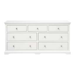 Fairford Soft White 7 Drawer Wide Chest - The Cotswold Company - thumbnail 3