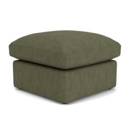Foot Stool - Fern - Luxury Italian Linen - Clarke Small - The Cotswold Company - thumbnail 1