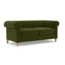 3 Seater Sofa - Forest Green - Matt Velvet - Rayner - The Cotswold Company - thumbnail 1
