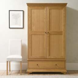 Winchcombe Oiled Oak Double Wardrobe - The Cotswold Company - thumbnail 2
