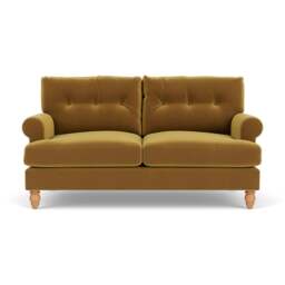 Large 2 Seater Sofa - Mustard - Matt Velvet - Talbot - The Cotswold Company - thumbnail 2