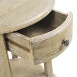 1 Drawer Bedside Table - Camille Limewash Oak - The Cotswold Company - thumbnail 7