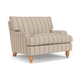 Love Seat - Charcoal - Compton Stripe - Morris - The Cotswold Company - thumbnail 1