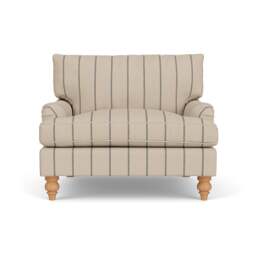 Love Seat - Charcoal - Compton Stripe - Morris - The Cotswold Company - thumbnail 2