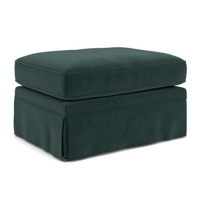 Foot Stool - Lake - Matt Velvet - Dawson Small - The Cotswold Company - image 1