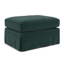 Foot Stool - Lake - Matt Velvet - Dawson Small - The Cotswold Company - thumbnail 1