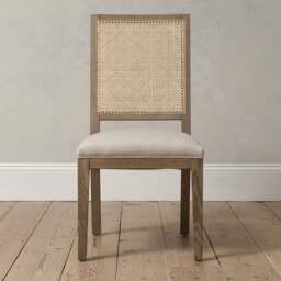 Elkstone Smoked Oak Rattan Back Dining Chair - The Cotswold Company - thumbnail 4