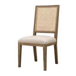 Elkstone Smoked Oak Rattan Back Dining Chair - The Cotswold Company - thumbnail 5