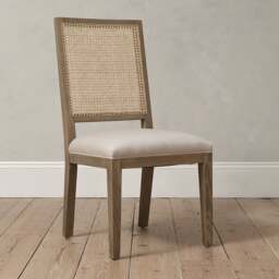 Elkstone Smoked Oak Rattan Back Dining Chair - The Cotswold Company