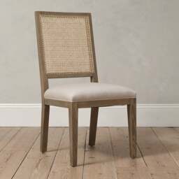 Elkstone Smoked Oak Rattan Back Dining Chair - The Cotswold Company - thumbnail 3