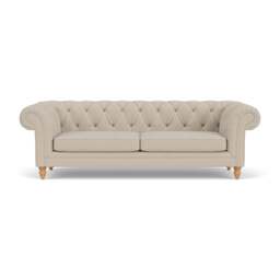 3 Seater Sofa - Natural - Rustic Weave - Harris Chesterfield - The Cotswold Company - thumbnail 2