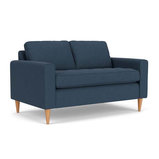 2 Seater Sofa - Indigo - House Linen Mix - Saxon - The Cotswold Company - image 1