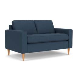 2 Seater Sofa - Indigo - House Linen Mix - Saxon - The Cotswold Company - thumbnail 1