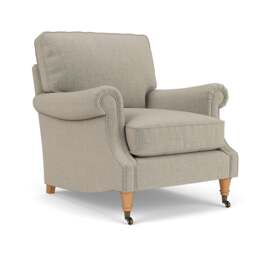 Armchair - Natural - Eco Chenille - Taylor High Back - The Cotswold Company
