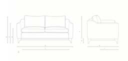 3 Seater Sofa - Charcoal - Compton Stripe - Watson - The Cotswold Company - thumbnail 4