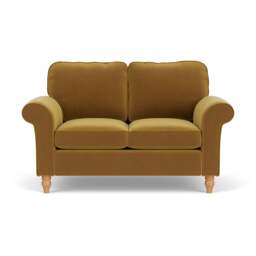 2 Seater Sofa - Mustard - Matt Velvet - Hurley - The Cotswold Company - thumbnail 2