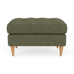 Foot Stool - Fern - Luxury Italian Linen - Saxon Small - The Cotswold Company - thumbnail 2