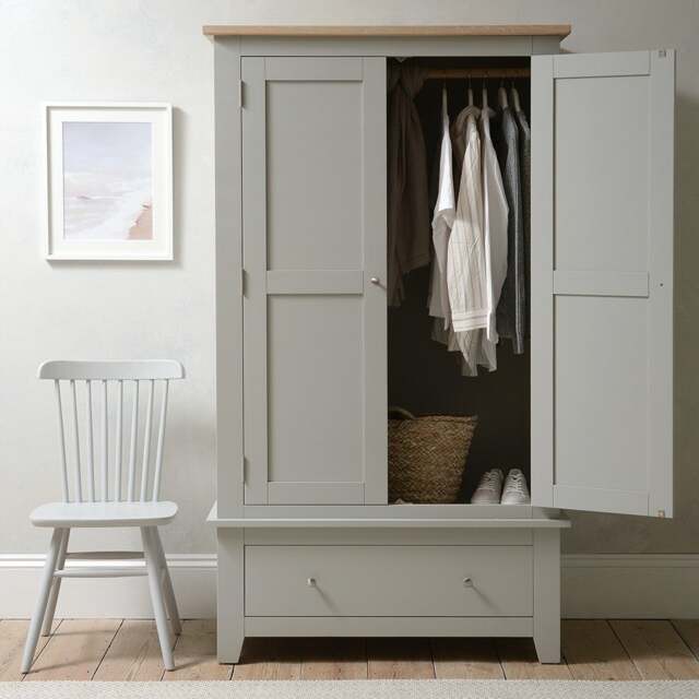 Double Wardrobe - Chester Dove Grey - The Cotswold Company - image 1