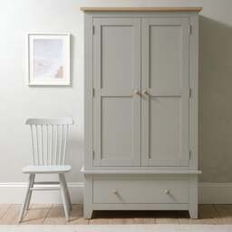 Double Wardrobe - Chester Dove Grey - The Cotswold Company - thumbnail 4